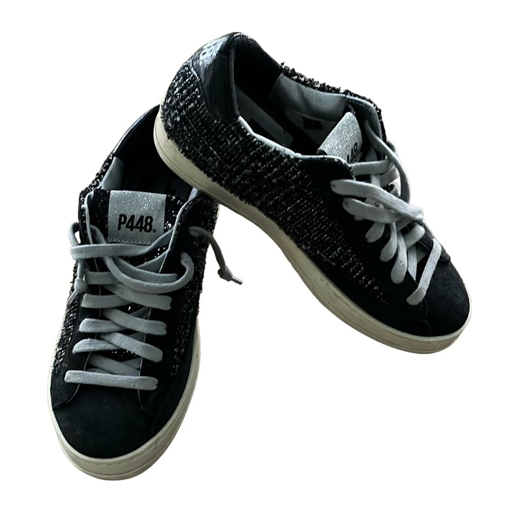 P448 Womens Sneakers Glitter Size 36 /USA 5.5